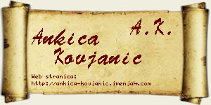Ankica Kovjanić vizit kartica